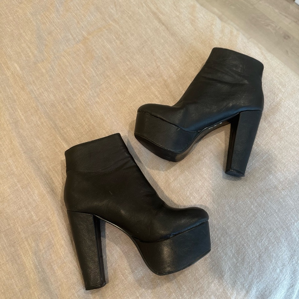 Black Platform Ankle Boots